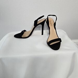 SCHUTZ Black Suede Luriane Sandal Heels